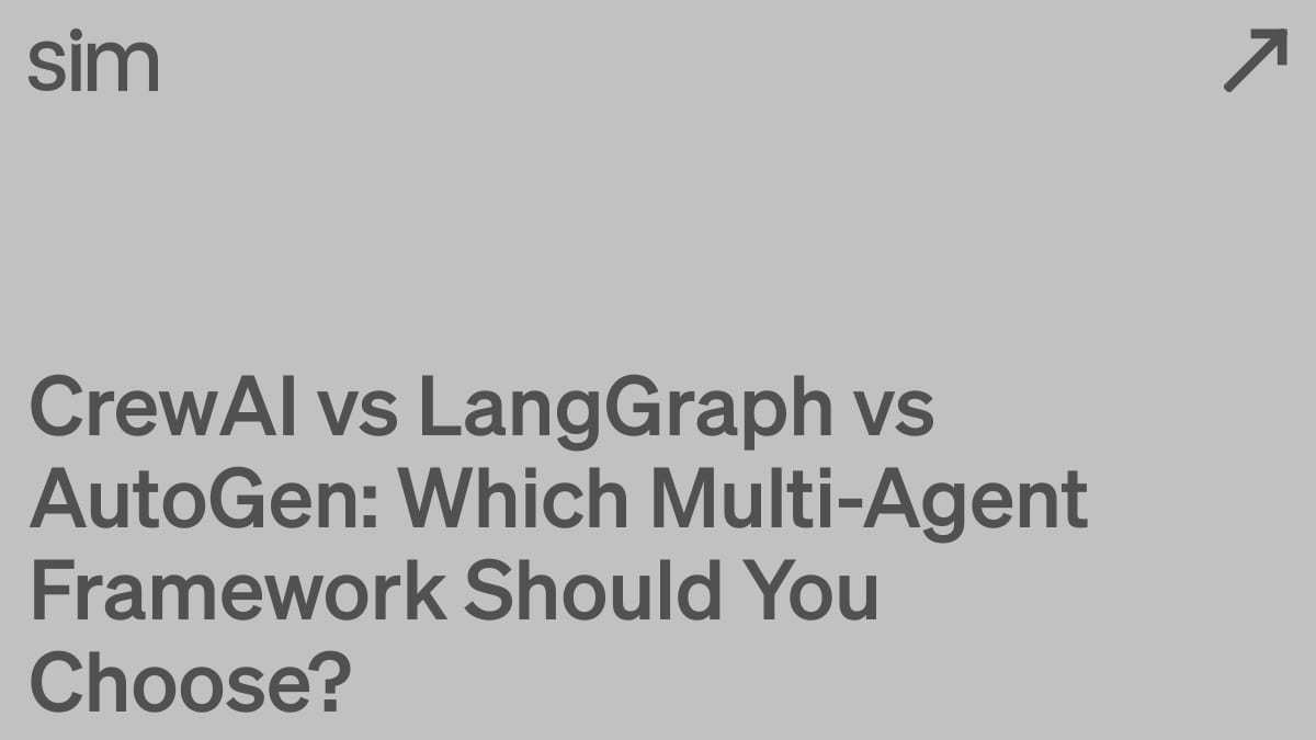 CrewAI vs LangGraph vs AutoGen: Which Multi-Agent Framework Should You Choose?